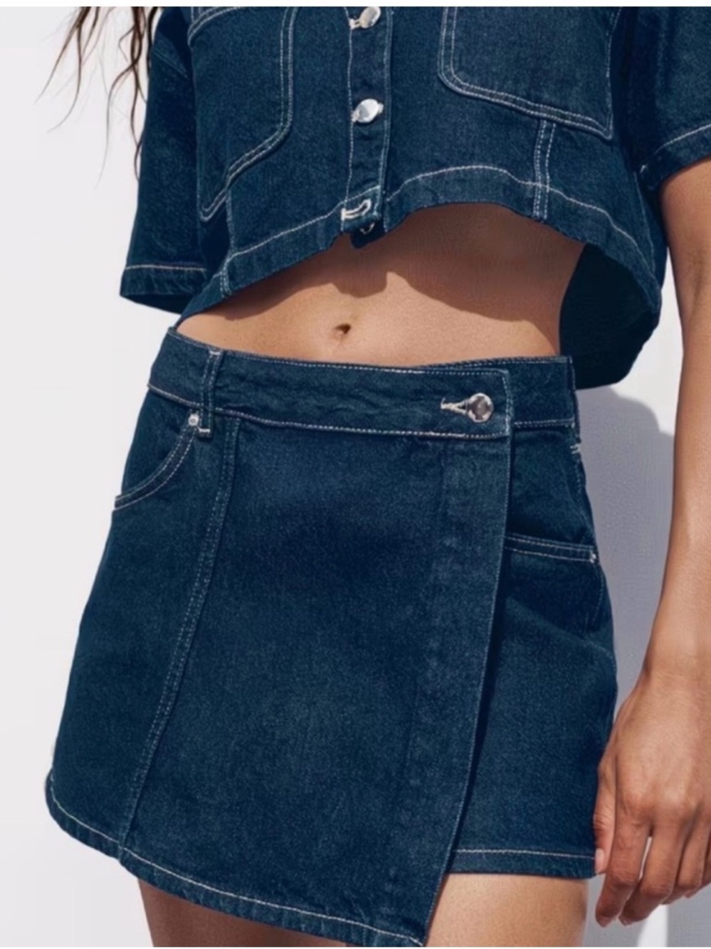 Zara Denim Skort Set
